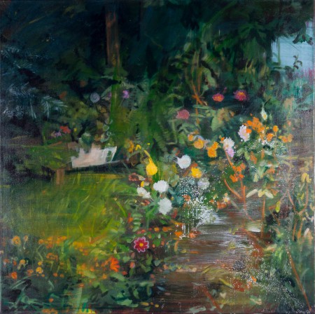 Kert Kispesten 2. 100x100 olaj vászon